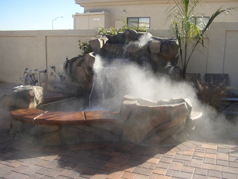 fog effects system in backyard